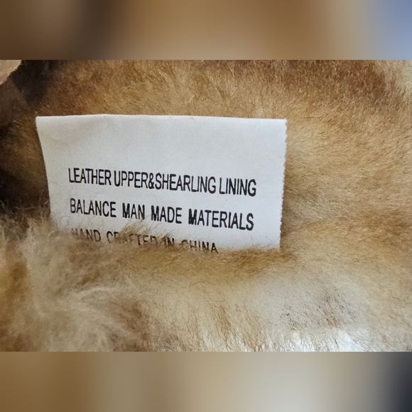 Born Two Tone Telly Leather Suede Shearling Brown Boots 7 / 38 Lace Up - Picture 10 of 13